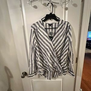 Stripe dress blouse